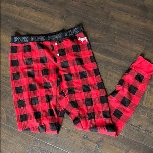 PINK Plaid Pajama Bottoms